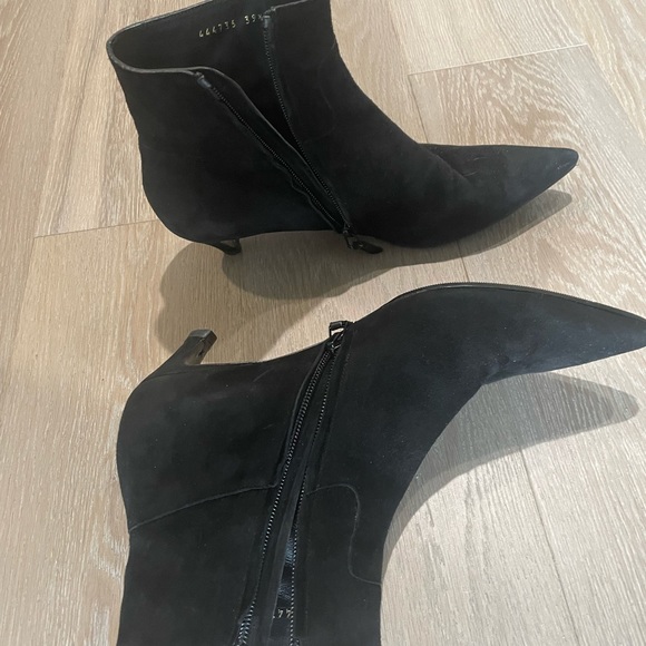 Black Suede Balenciaga Ankle Booties 39.5 - Picture 8 of 8